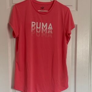 Puma Women's Pink Short Sleeve Logo Tee